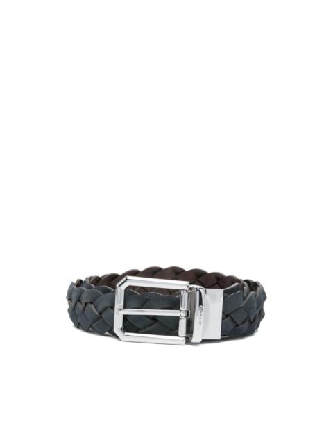 Etro braided-leather buckle belt