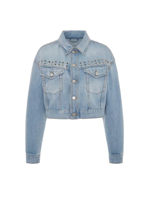Alessandra Rich DENIM JACKET WITH EMBELLISHMENT