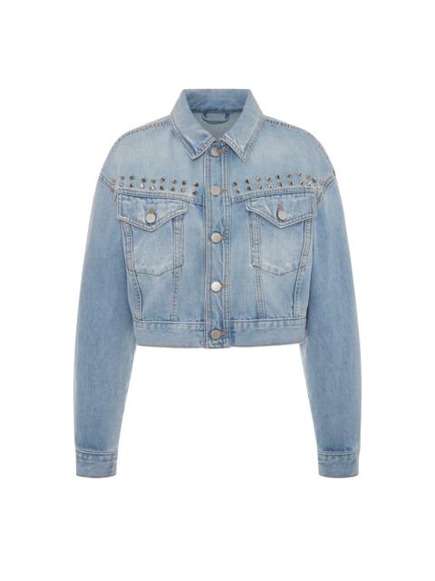 Alessandra Rich DENIM JACKET WITH EMBELLISHMENT