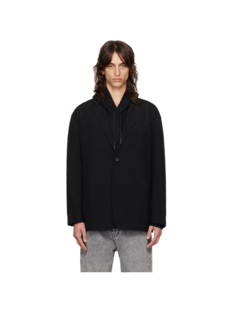N.Hoolywood Black Tailored Oversized Jacket