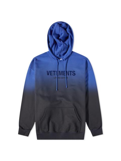 VETEMENTS VETEMENTS Gradient Logo Limited Edition Hoodie