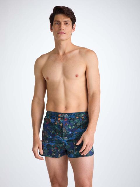 Derek Rose Men's Modern Fit Boxers Cotton Batiste Multi Midnight Jungle Print