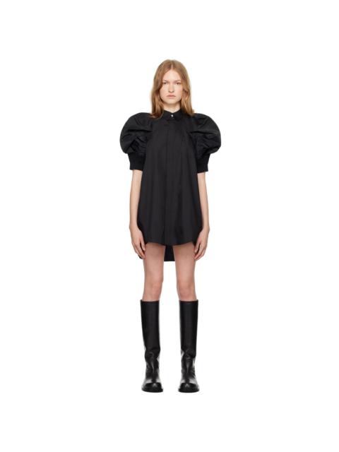 sacai Black Puff Sleeve Mini Dress