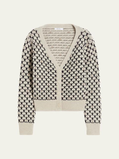 Max Mara Studio Mastro Rhinestone-Embellished Crop Cardigan