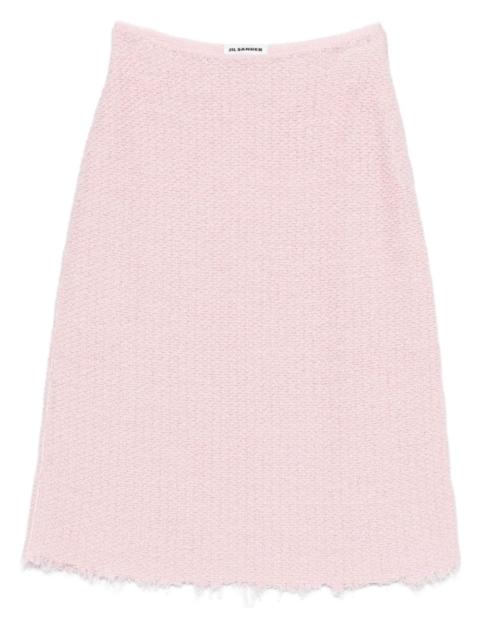 Jil Sander A-line frayed skirt