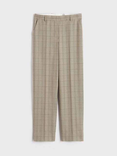 Totême Windowpane-check suit trousers biscuit