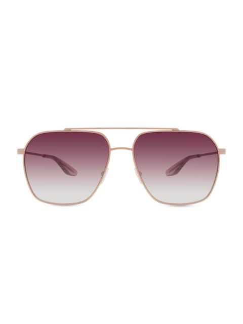BARTON PERREIRA Women's Rizzo 60MM Navigator Sunglasses - Gold Pink