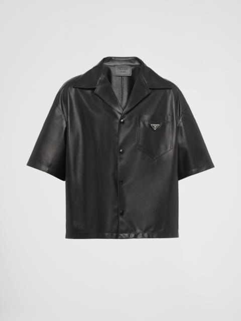 Nappa leather shirt