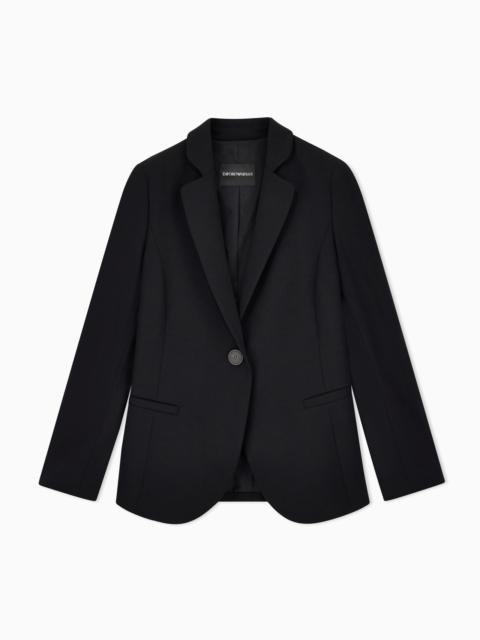 EMPORIO ARMANI Barathea-wool single-breasted jacket