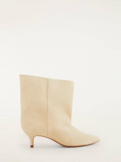 FARM RIO Off-White Suede Heeled Ankle Boot