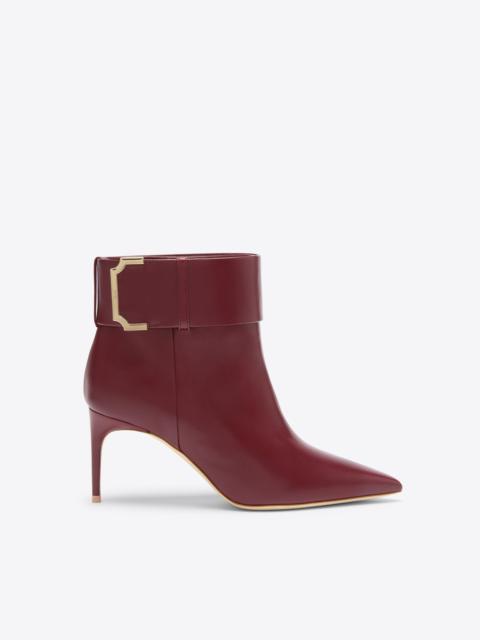 MALONE SOULIERS Rossella 70 Red Leather Ankle Boots