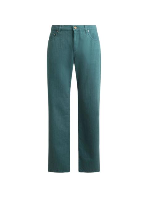 Etro five-pocket straight-leg jeans