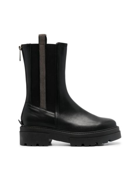 FABIANA FILIPPI bead-embellished combat boots