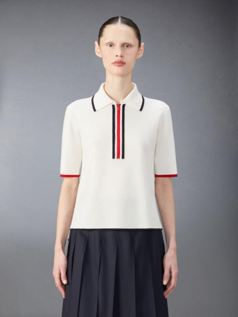 Thom Browne Wool Zip up Polo