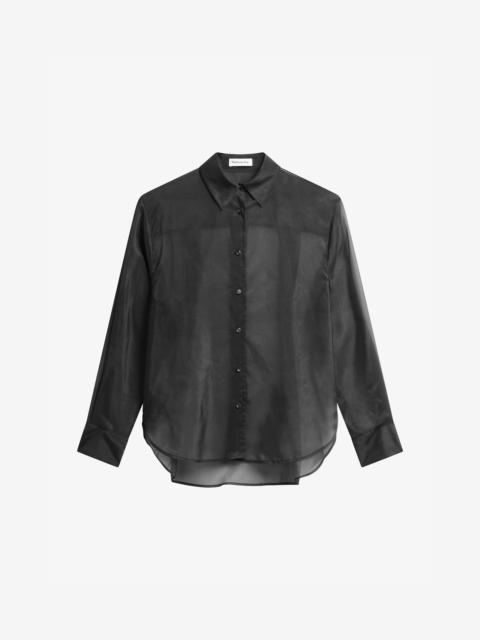 The Frankie Shop Peri Sheer Shirt - Black