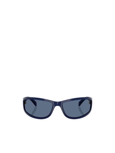 Miu Miu logo-plaque rectangle-frame sunglasses