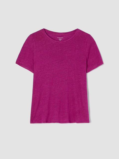 EILEEN FISHER Organic Linen Jersey Crew Neck Tee