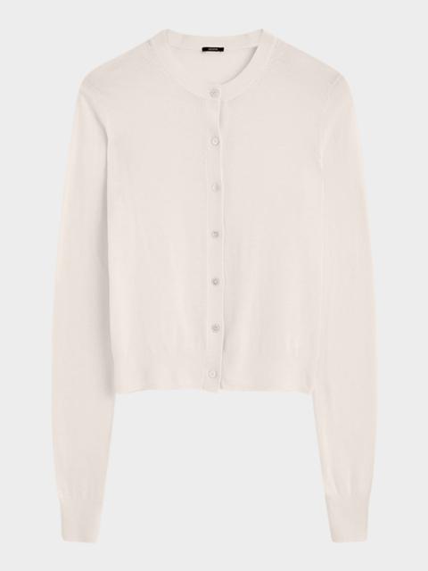 JOSEPH Button-Down Crewneck Cardigan