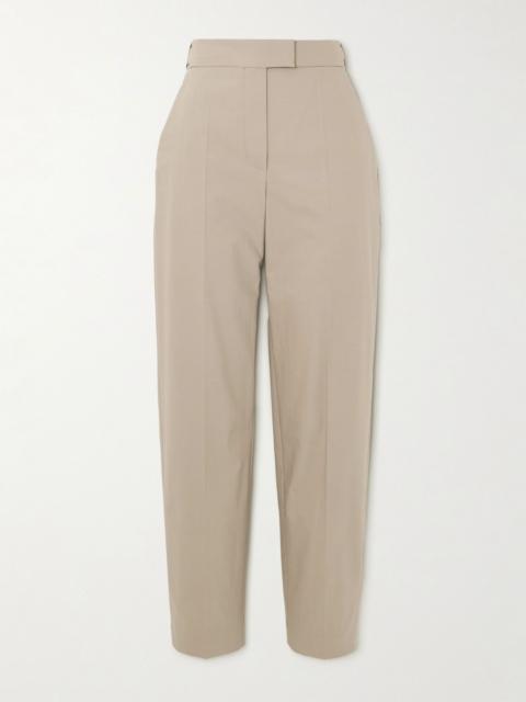 Brunello Cucinelli Cotton-blend twill tapered pants Beige