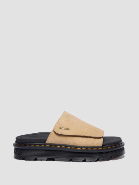Dr. Martens Zebzag Slides Suede Strap Platform Sandals