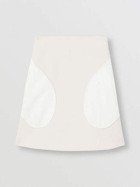 Burberry Pocket Detail Wool Silk Mini Skirt