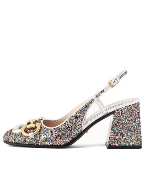GUCCI Gucci Lovelight mid-heel slingback with Horsebit