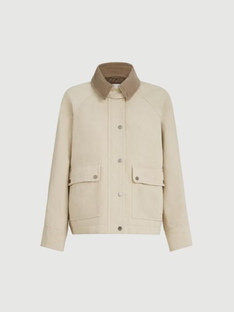Brunello Cucinelli Linen and cotton canvas outerwear jacket