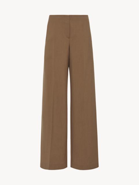 パンツ [The Row] Noxy Pant in Cashmere and Silk Koriona Pants Blue in Silk – The Row