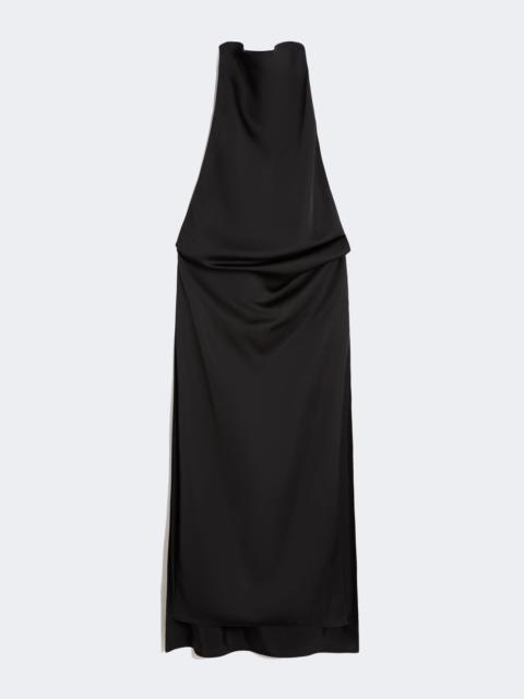 Sportmax DOLMEN Viscose satin draped dress - BLACK