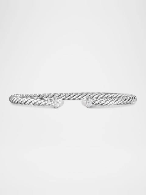DAVID YURMAN Modern Cable Flex Bracelet with Gemstones and Diamonds in Silver, 4mm