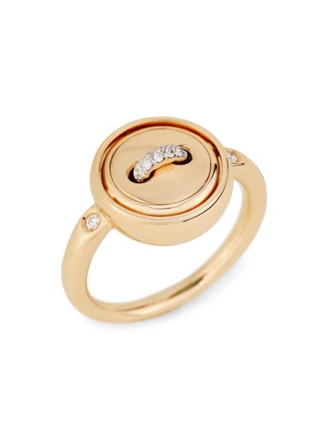 Pomellato Women's Pom Pom Dot 18K Rose Gold, Gemstone & 0.06 TCW Diamond Reversible Ring - Rose Gold