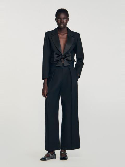 Sandro WIDE-LEG ELASTIC WAIST TROUSERS