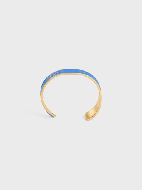CELINE Celine Ribbon Small Cuff in Enamel and Brass with gold finish