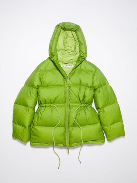 Hooded puffer jacket - Grass green