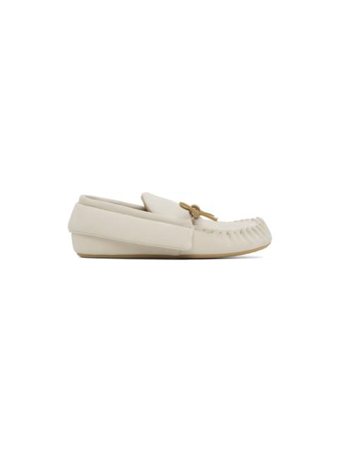 JW Anderson Off-White Suede Moc Loafers