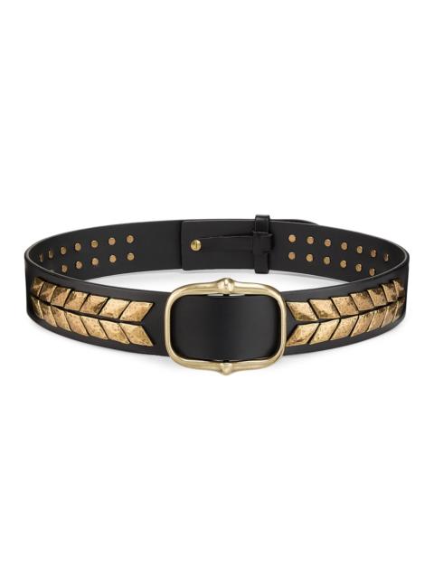 Isabel Marant Women's Belja Studded Leather Belt - Black
