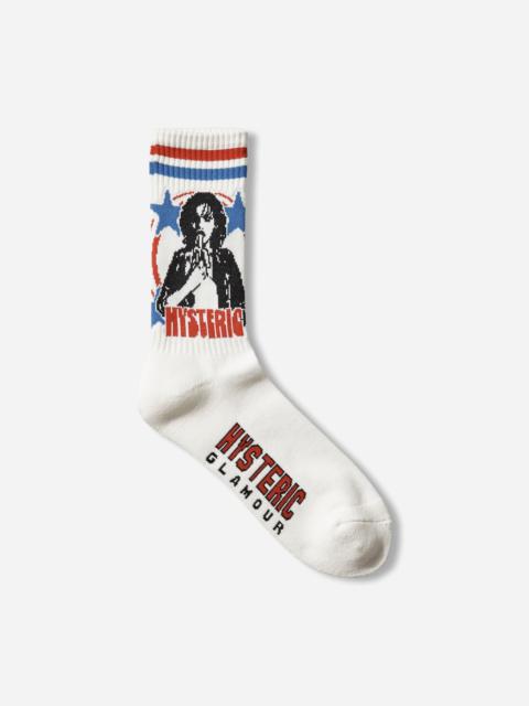 Hysteric Glamour Woman Banana Sports Socks White