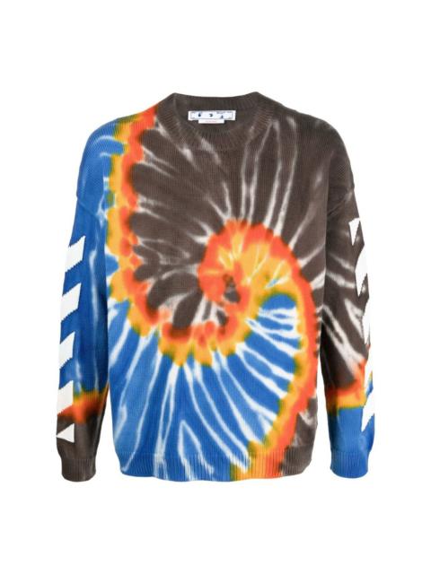 Arrows motif tie-dye sweatshirt