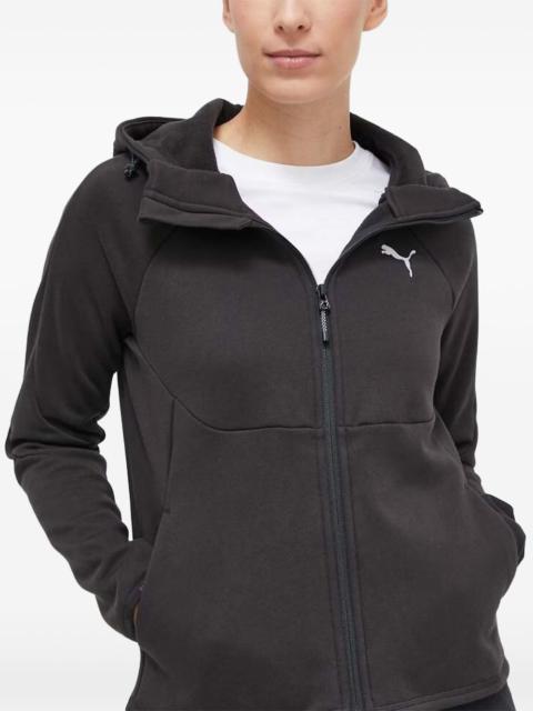PUMA logo-print zip-up hoodie