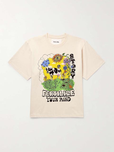Story mfg. Grateful Logo-Print Organic Cotton-Jersey T-Shirt