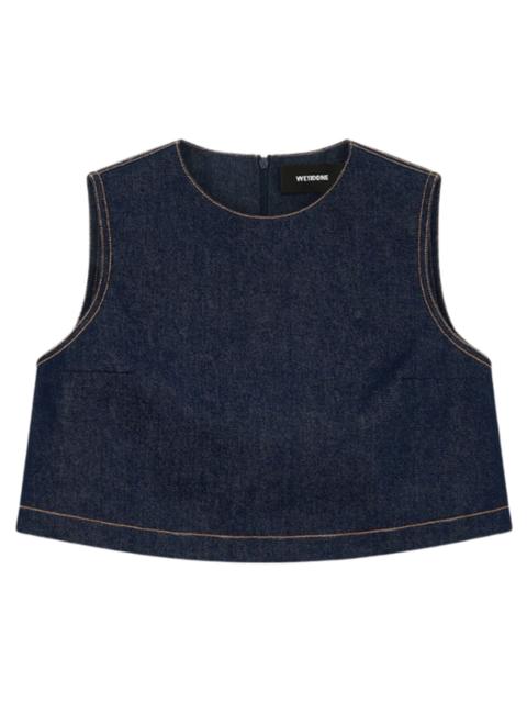 Navy Womens Denim Sleeveless Top