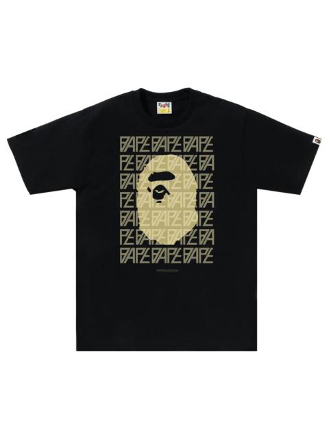 A BATHING APE® BAPE Logo Monogram Tee 'Black'