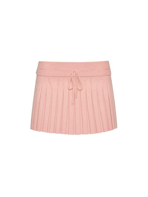 GUIZIO CIELO PLEATED KNIT MINI SKIRT