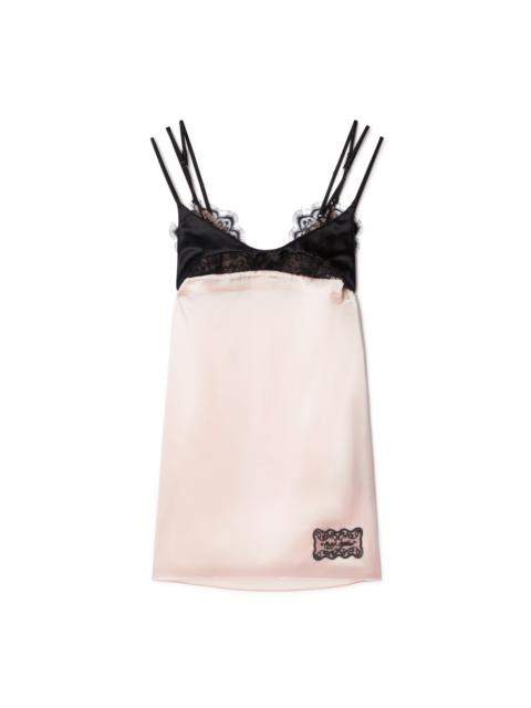 Off-White Silk Lace Lingerie Slip Dress