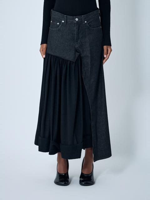 Yohji Yamamoto Cut-Off Combination Midi Skirt