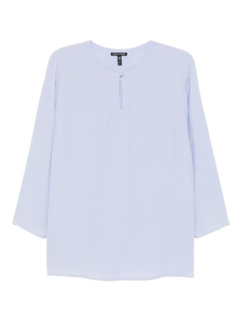 EILEEN FISHER silk georgette-crepe tunic
