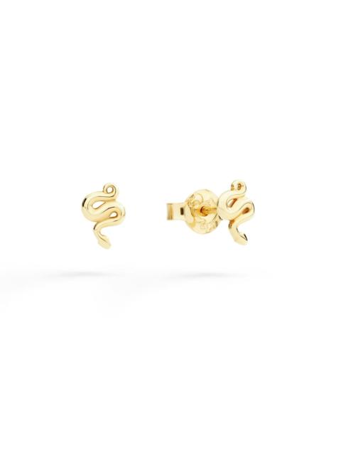 DoDo YELLOW GOLD MINI SNAKE STUD EARRINGS