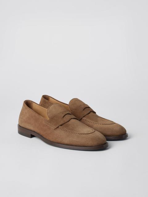 Brunello Cucinelli Suede penny loafers