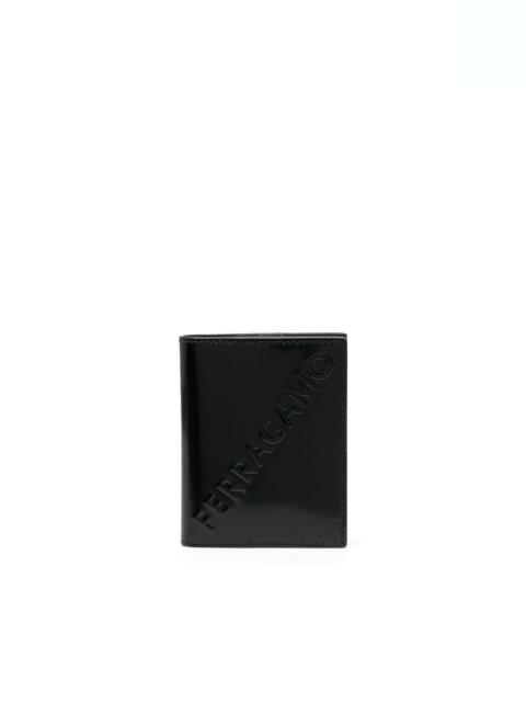 logo-debossed bi-fold leather wallet