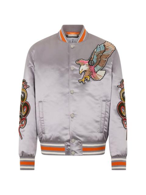 PHILIPP PLEIN tattoo-patch bomber jacket